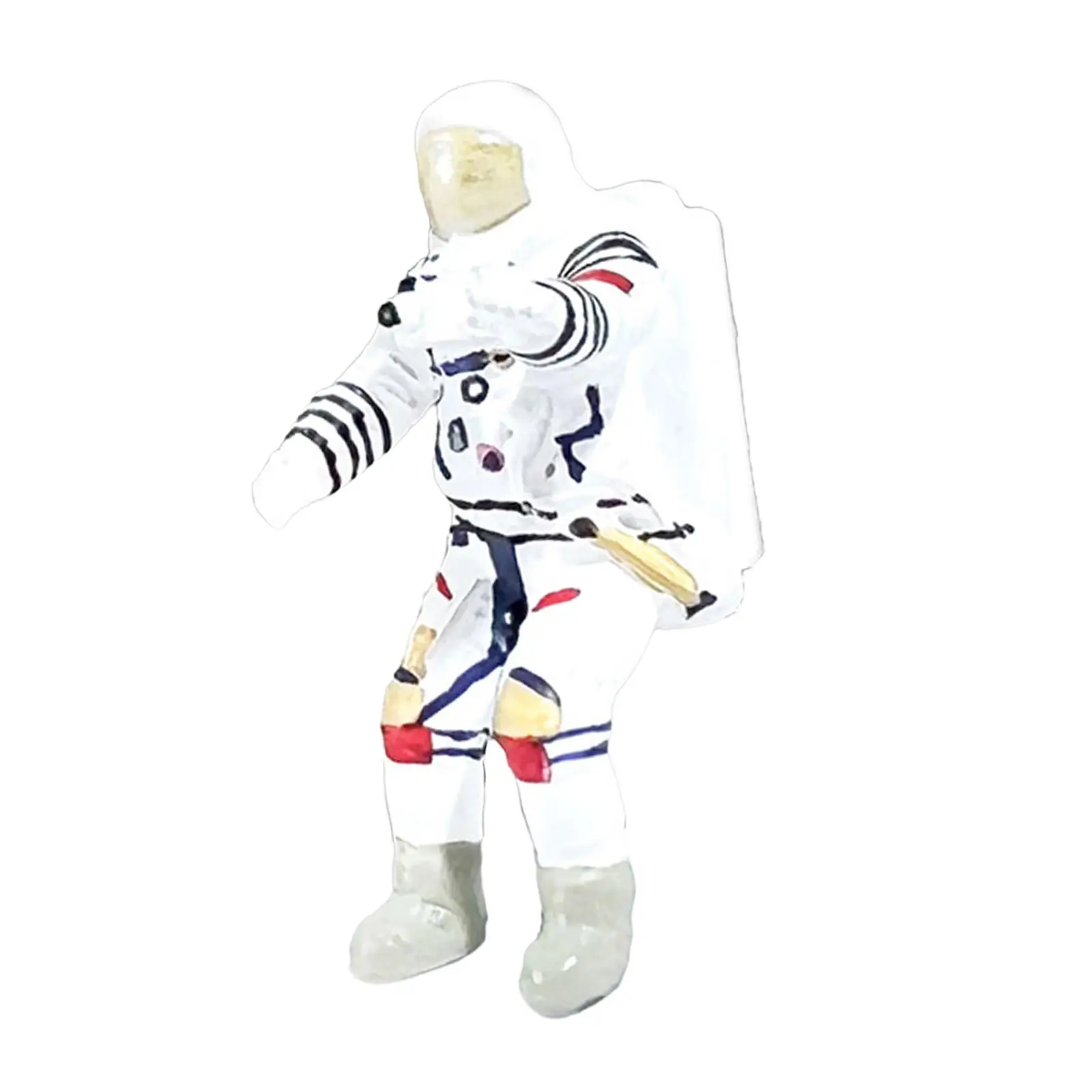 1/64 Astronaut Figurines Hand Painted Statue Miniature Astronaut Action Figure for Scenery Landscape Photography Props Layout