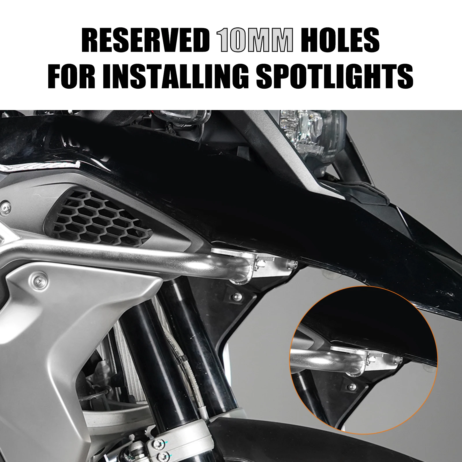 Für BMW R1250GS R1250 GS 2019 2020 2021 2022 2023 2024 Motorschutz Obere untere Sturzbügel Stoßstangenschutz R 1250GS 2019–2024 – Detail 3