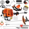 5 in 1 Multifunctional Lawn Mower,52CC Gas Weed Trimmer,Cordless Weed Wacker,Cordless Hedge Trimmer & Grass Edger,2-Stroke Brush 1