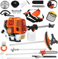 5 in 1 Multifunctional Lawn Mower,52CC Gas Weed Trimmer,Cordless Weed Wacker,Cordless Hedge Trimmer & Grass Edger,2-Stroke Brush 1
