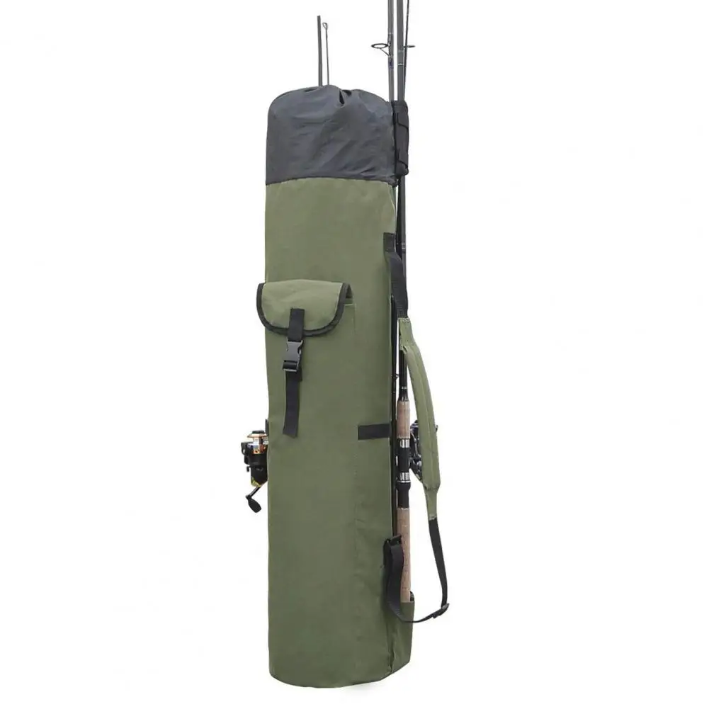 

Fishing Rod Bag Holds 5 Poles Portable Fishing Rod Tackle Carrier Storage Bag with Side Pocket Fishing Organizer pesca