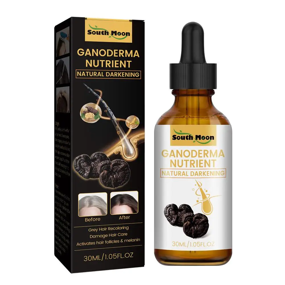 2pcs Grey Hair Reverse Serums Ganoderma Nutrient Darkening Serums 30ml Anti-Greying Hair Treatment hair treatment