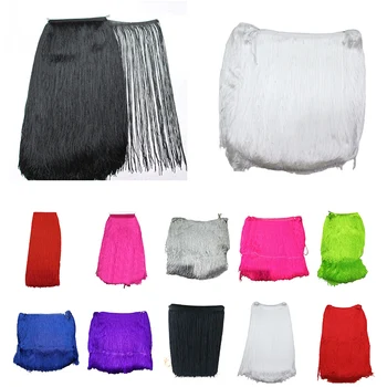 1 metro lungo 50/100 cm frangia nastro nappa pizzo trim frangia taglio pizzo per fai da te vestito latino samba vestiti di scena accessori
