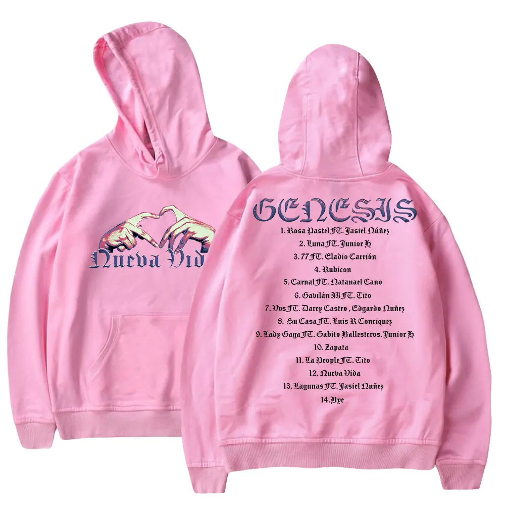 thumbnail image 1 of Peso Pluma sudaderas con capucha GÉNESIS NUEVA VIDA rapero Merch estampado Unisex moda divertida Casual estilo HipHop sudaderas, 1 of 4