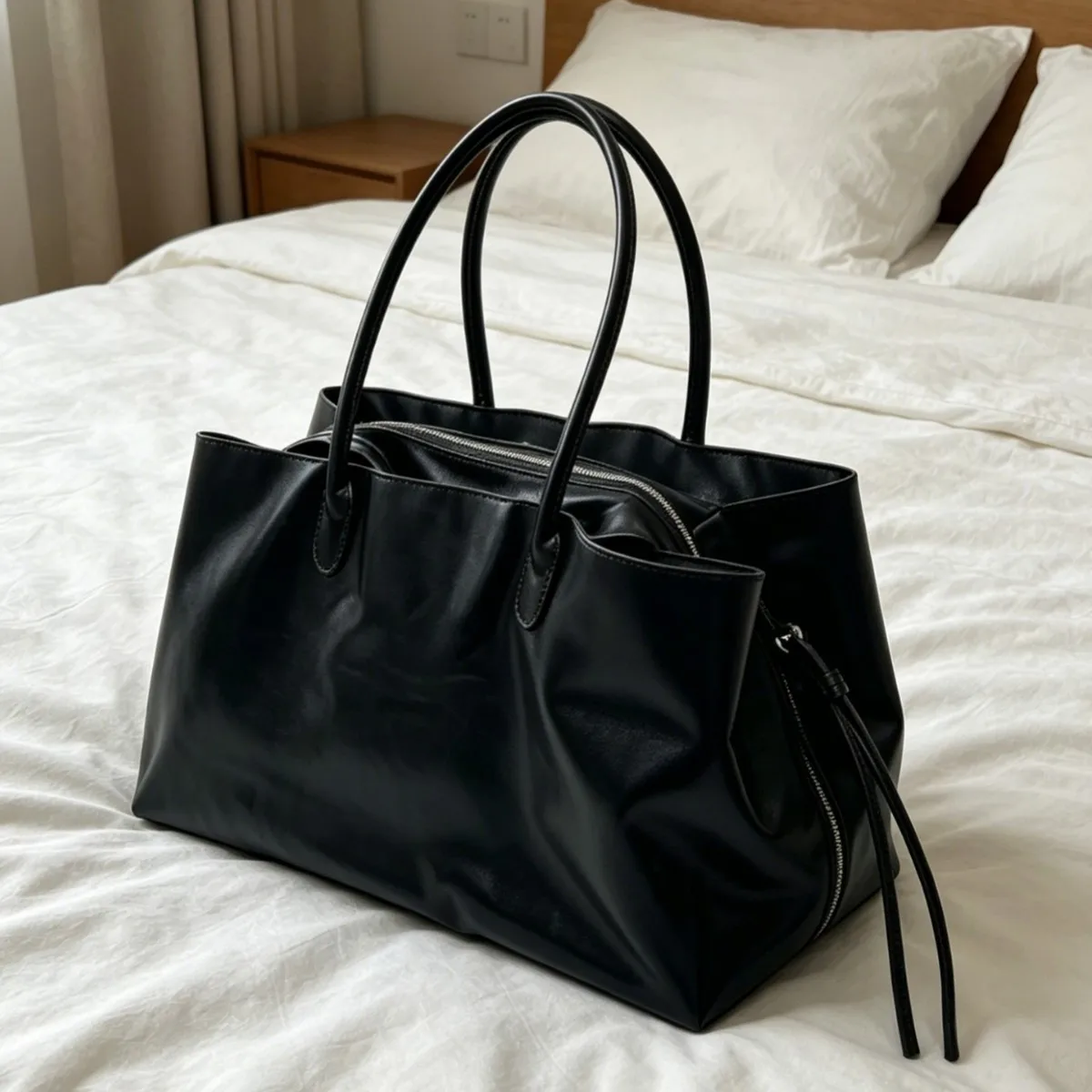 Borse da Donna di Grande Capacità in Pelle PU, Borsa a Tracolla per Signore, Borse Tote Grandi, Design di Marca, Borsa per Ufficio e Pendolarismo - immagine 4