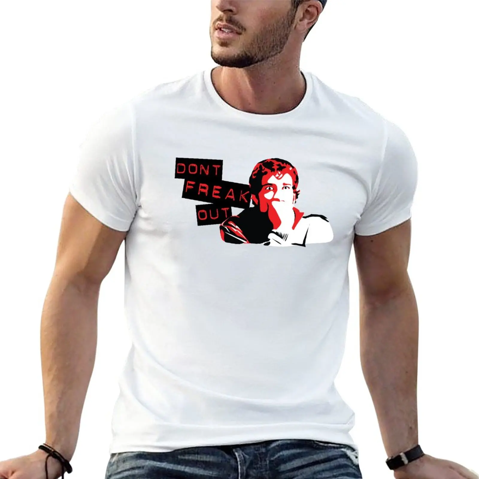 

Don't Freak Out T-Shirt kawaii clothes vintage clothes for a boy summer tops fruit of the loom mens t shirts