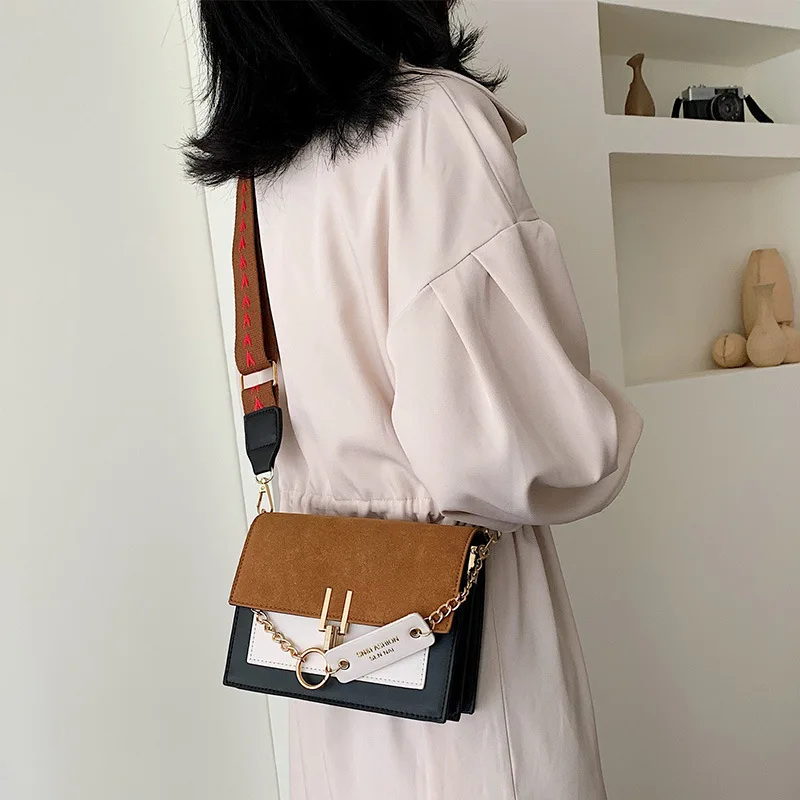 Women Shoulder Bags Fashion Mobile Phone Messenger Bag Casual Crossbody Purse Contrast Color Luxury Designer Bags - 4