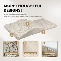 Surmatelas en mousse pour table de soin des cils, matelas ergonomique incurvé pour salon de beauté 6