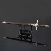30cm Elves Queen Medieval Knight Weapon Movies TV Peripheral Metal Samurai Sword Ornament Collection Crafts Gifts Toys for Boys 1