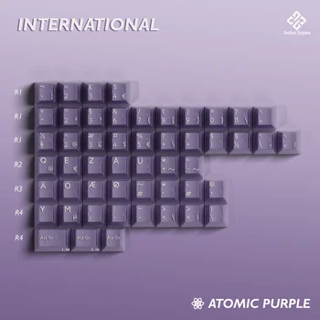 [Kit per bambini] PBTfans atomic purple R2 ABS Doubleshot Cherry Profile Keycaps in stile MX KBDfans barra spaziatrice/Numpad
