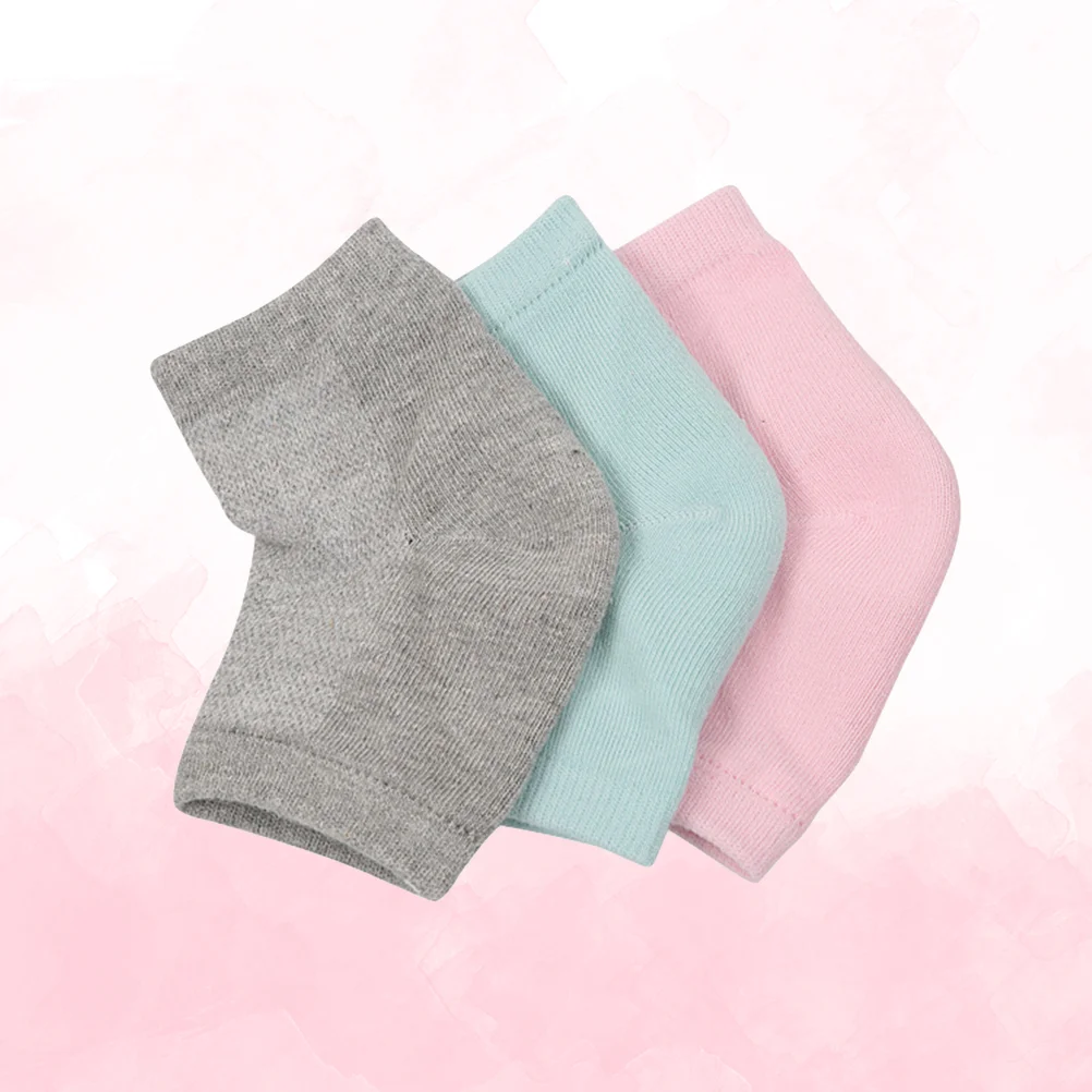 

3 Pcs Heel Sleeve Support Moisturizing Socks for Men High Protectors Breathable