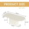 86.61" Oval Dining Table, Modern Kitchen Table for 8 People, Indoor Rectangular Dining Room Table for Kitchen, Bar, Living Room, 2