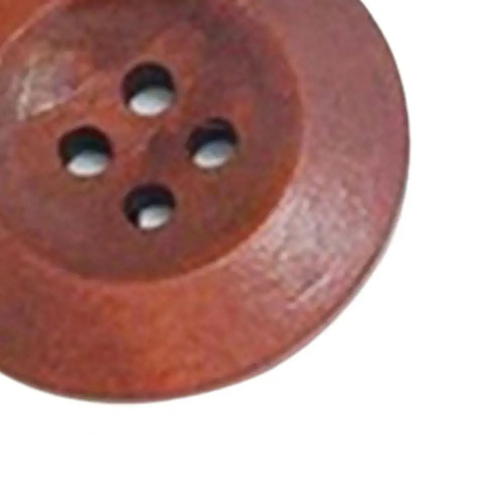 50Pcs 10-25mm Button 4 Holes Non-burr Wood Decorative Wooden Buttons Apparel Sewing Decor For Crafting Scrapbooking Clothing DIY