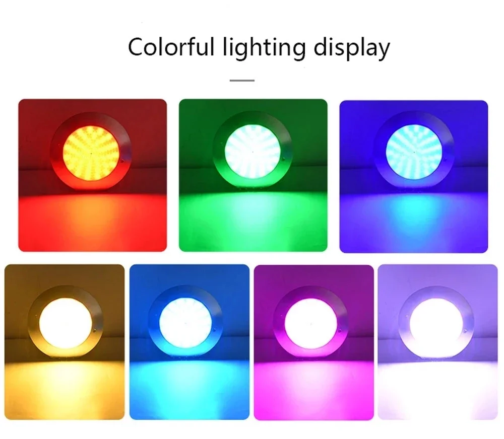 DC12V 25W 35W RGB 수중 조명 18W IP68 12W LED 수영장 조명 모바일 앱 제어 풀 파티 장식 분수 램프