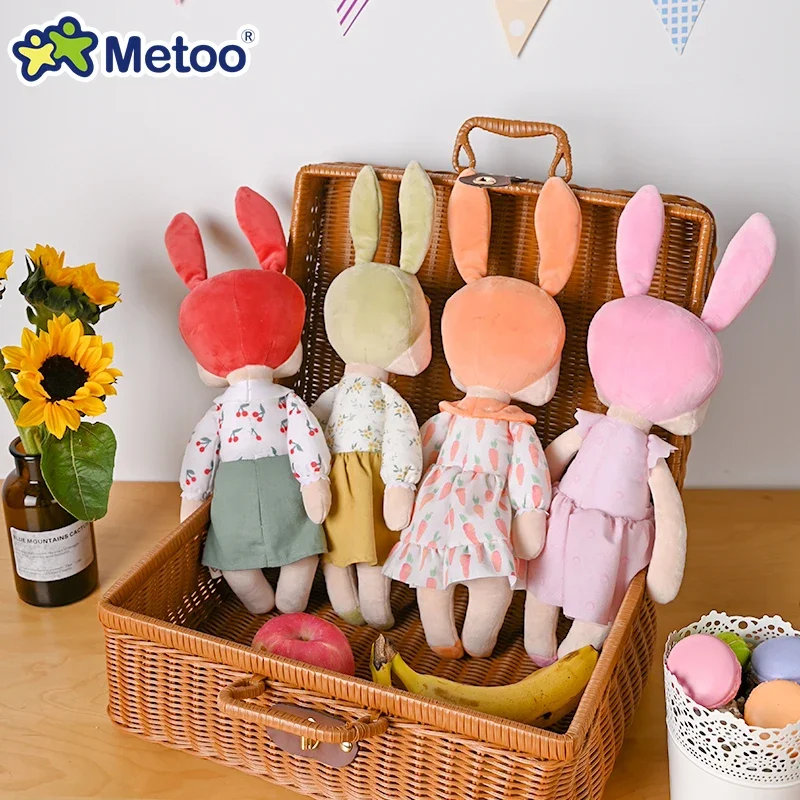 오리지널 메투 안젤라 인형, 토끼 봉제 장난감, 귀여운 어린이 생일 선물, 35cm