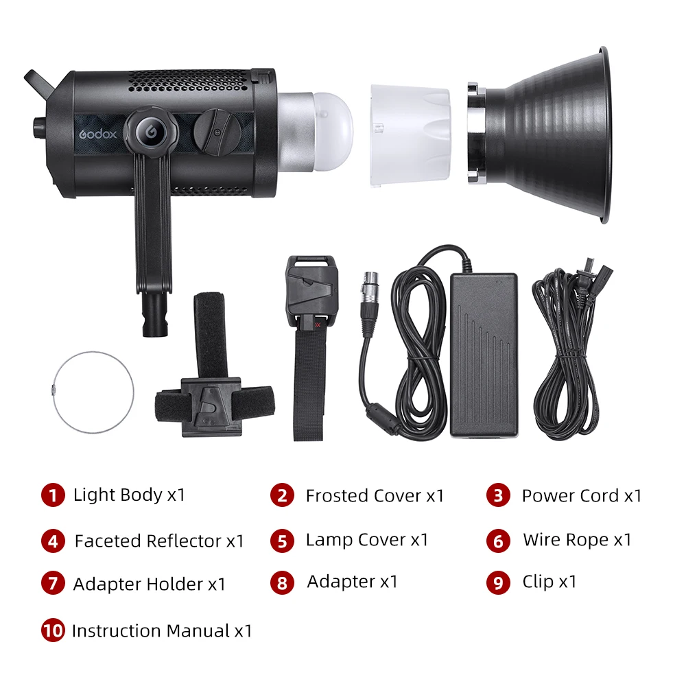Godox 틱톡 유튜브 사진 스튜디오용 이색 LED 비디오 조명, SZ200Bi, 200W, 2800-6500K