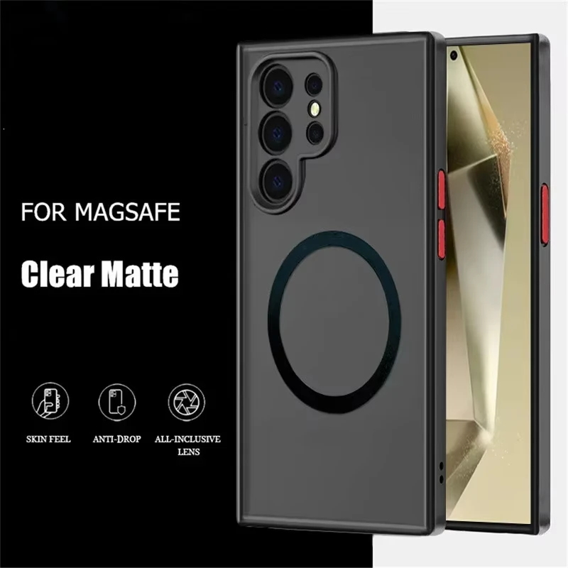Enhanced Magnetic Phone Case with Hard Matte Finish - Durable Armor Cover