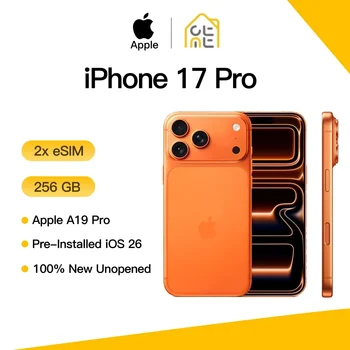 Apple iPhone 17 Pro 256GB Original New Unlocked Dual ESIM Version 120Hz 6.3' OLED A19 Pro 5G iOS 26 No Physical Nano SIM Tray 1