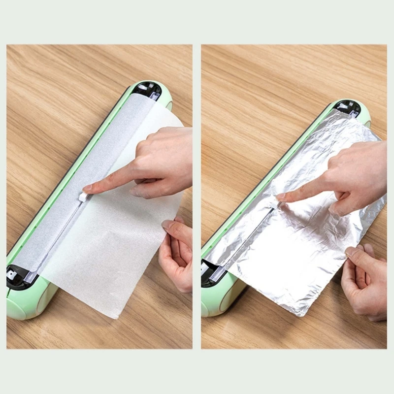Cling Film Cutting Box Wall-mounted Magnetic Plastic Wrap Tin Foil Baking  Paper Cutter Dispenser Household Kitchen Accessories - AliExpress