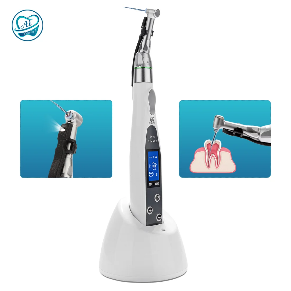 

AI-Endo-MT den tal Smart Wireless Endo Motor With LED Lamp 16:1 Standard Contra Angle Handpiece Endodontic Root Canal Treatment