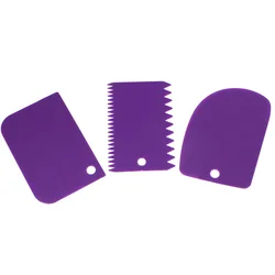 Deluxe Cake Decorating Kit - Stainless Steel Nozzle and Pastry Bag Set (3PCs Purple)