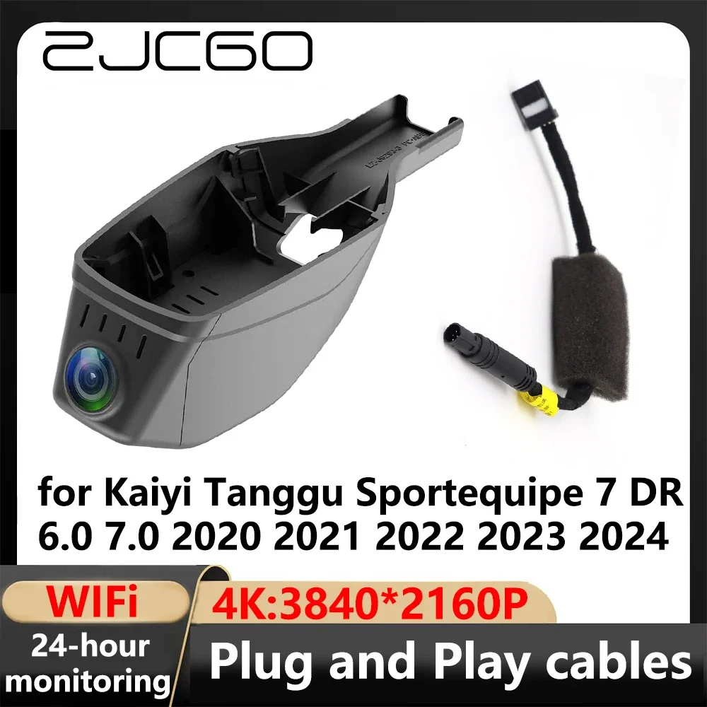 

ZJCGO 4K Wifi 3840*2160 DVR Dash Cam Camera Video Recorder for Kaiyi Tanggu Sportequipe 7 DR 6.0 7.0 2020 2021 2022 2023 2024