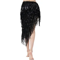 Triangle Sequins Bellydance Skirt Belly Dance Long Tassel Hip Scarf Festival Outfits Women Dance Wear Accessories Dancing Belt