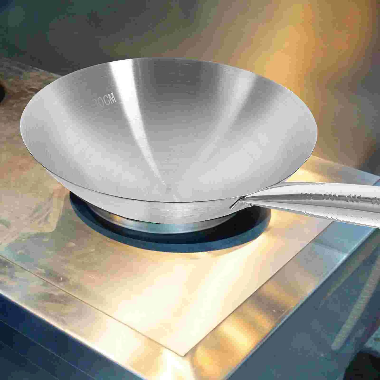 

Restaurant Frying Pan Traditional Wok No Coating Wok Stainless Steel Wok No-stick Pan Household Frying Pan No Coating Frying Pan