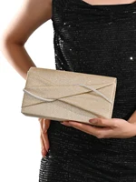 Hand Clutch Bag, Evening Clutch Bag For Women, Sparkling Crystal Rope Ruched Handbags, Glitter Envelope Purse For Party Girl,Wom - Image 6