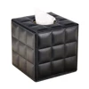 Creative Desktop Roll Paper Box, PU Leather Tissue Case, Cube Napkin Holder, Kitchen Pumping Tray, European Fashion Storage Box 6