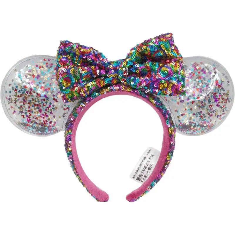 Hair Accessories Mickey Mouse Minnie Headband Wedding Veil Lovely Girls Bows Ears Kid Women Head-Accessories Headdress Head Band Party Headwear