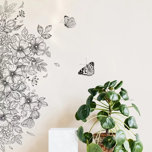 Beautiful Butterfly Pattern Wall Stickers Home Decor Bedroom Living Room Furniture  Decals Diy Handmade Self-adhersive Wallpaper - AliExpress