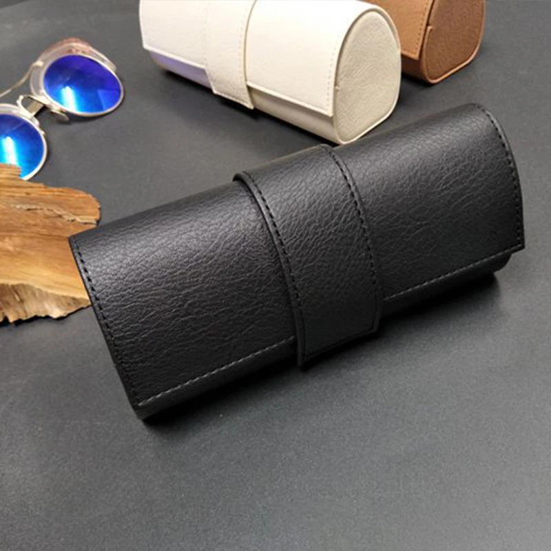 Coque Lunettes Cuir Étuis à Lunettes Rigides En Cuir - Lot De 2 Avec Chiffon Et Fermeture Magnétique Accessoire Optique