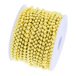 Gold Round Mini Beads Chain Garland for Wedding and Party Decoration (Gold)