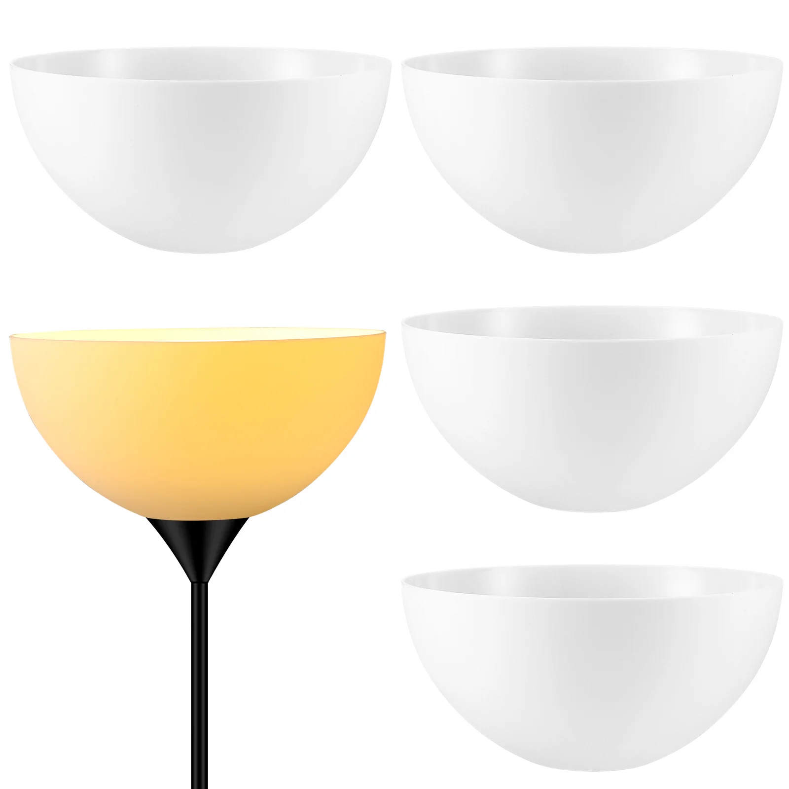 

Bowl Lampshade Torchiere Lamp Cover Plastic Round White Lamp Shades Ceiling Light Chandelier Floor Table Lamp