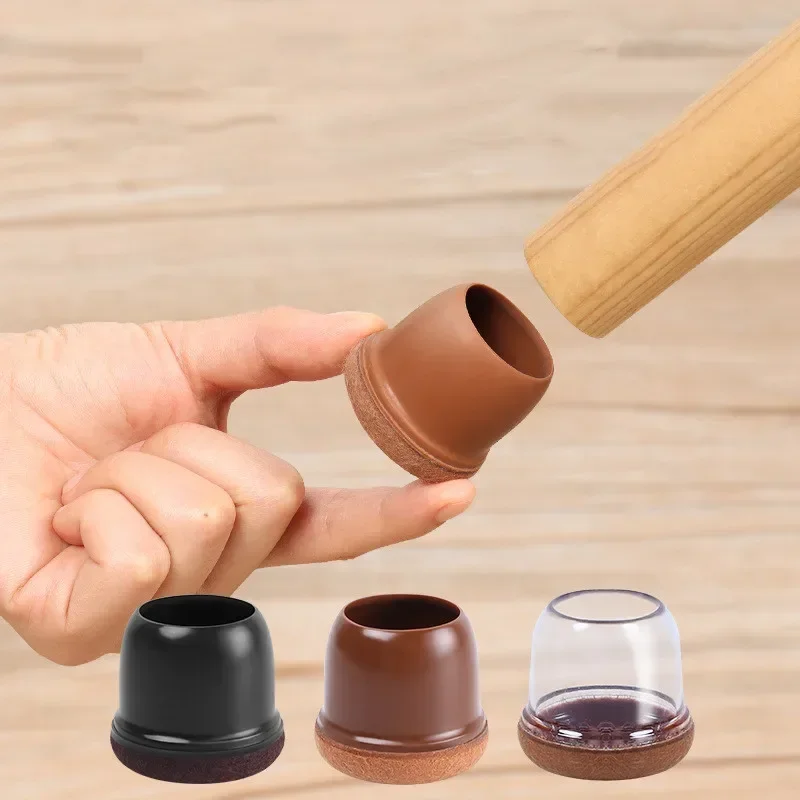 16Pcs New Chair Leg Protective Caps Thicken Silicone Furniture Foot Legs Cover Wood Floor From Scratches Protectors Pads