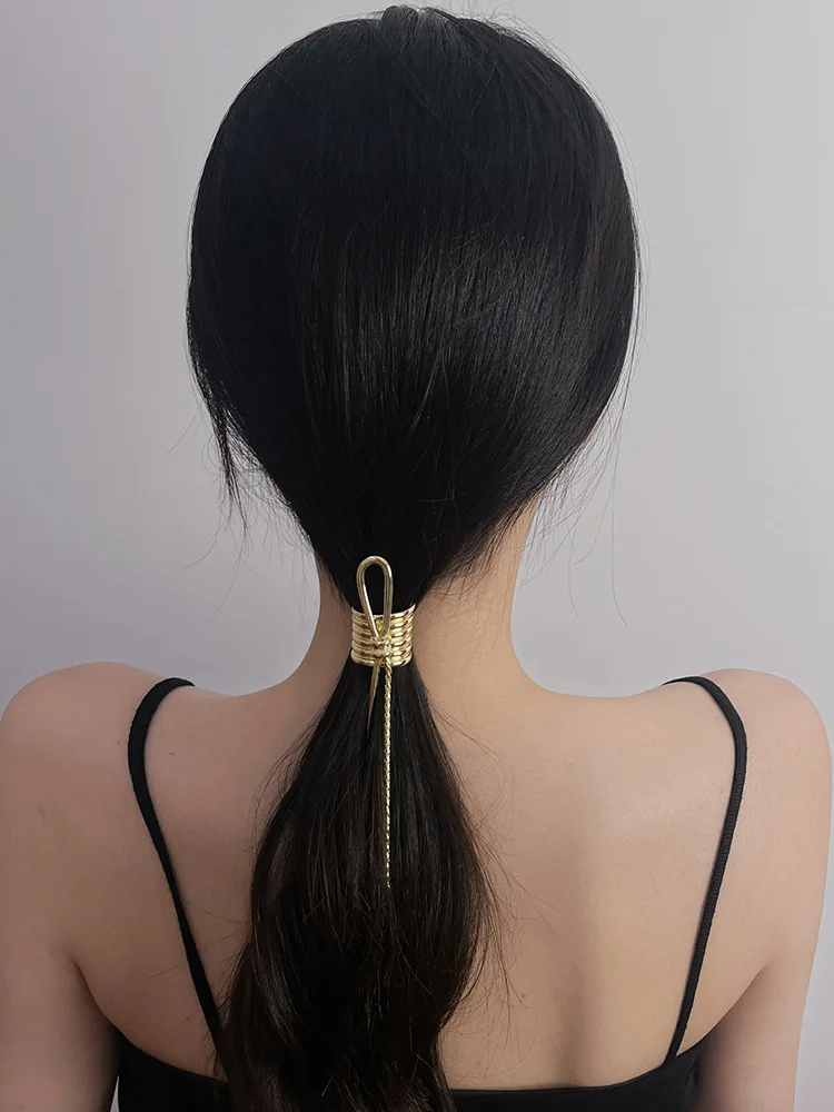 Irregular Metal Bowknot Hair Claws Girl Fashion Low Ponytail Clips