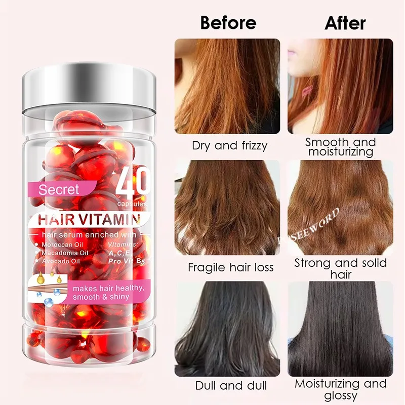 Hair Serum Improves Frizzy Hair, Leave-in Capsule Oil. - 3