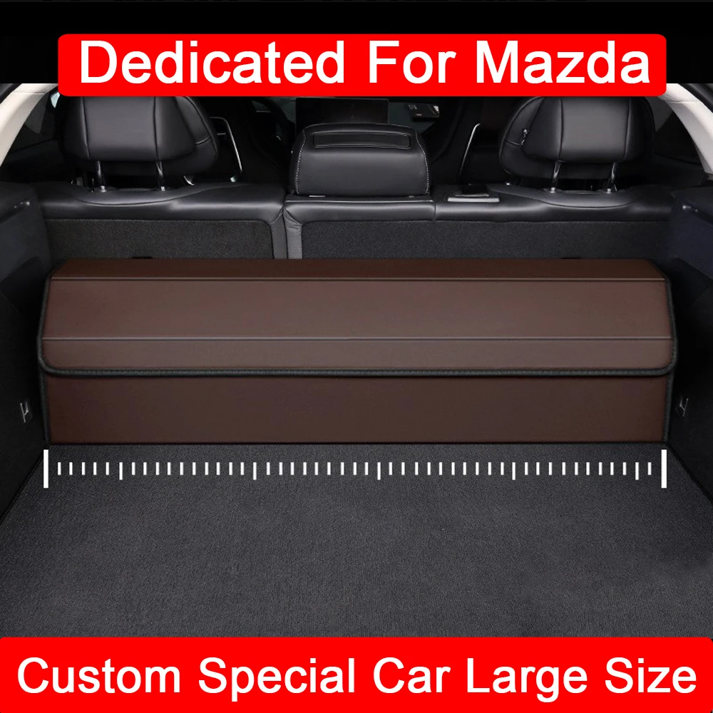 

leather Car Trunk Organizer Box Large Capacity Tidying Storage Box For Mazda 2 3 5 6 Atenza Axela Demio CX-3 CX-5 CX5 CX7 CX8