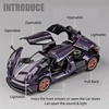 1/32 Pagani Huayra Roadster Zonda Dinastia Miniature Toy Car JKM Diecast Super Sport Model Sound & Light Collection Pull Back 3