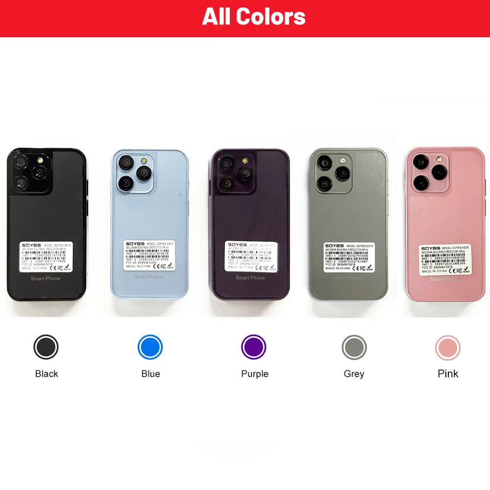 ミニスマホ　ピンク　SOYES XS15 プロのミニ携帯電話SOYES-XS15,3GB RAM, 64GB ROM, Android 9.0 OS