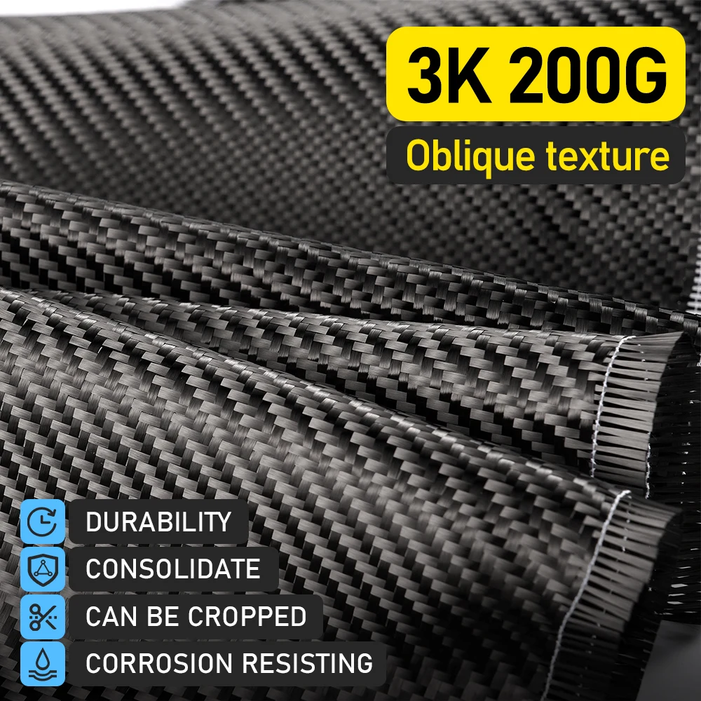Premium Black Twill Weave Carbon Fiber Cloth for Enhanced Building and Reinforcement