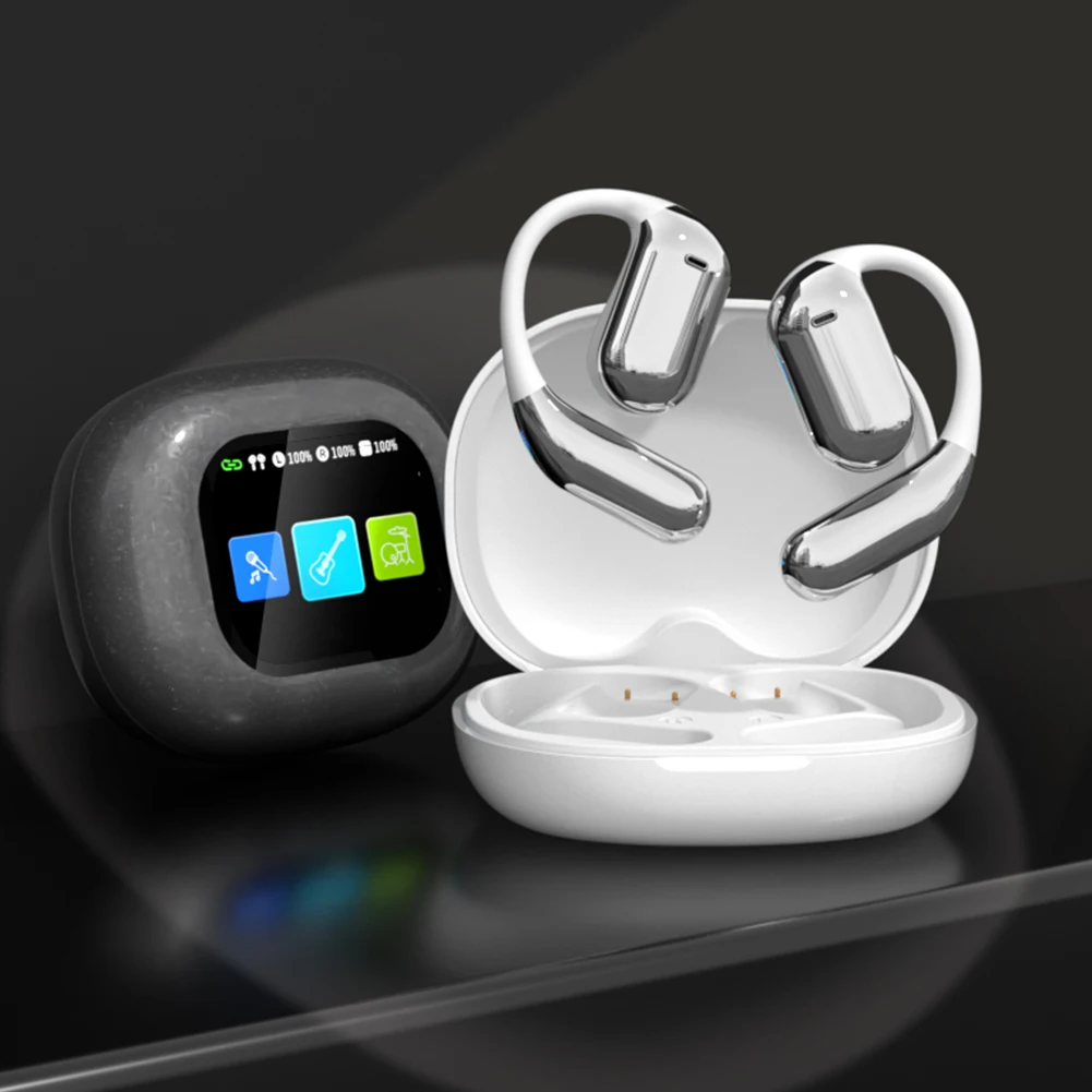 AI Real Time AI Translator Earbuds IPX7 Waterproof Bluetooth-Compatible 5.4 Two-Way Voice Translator for Sports Business Travel