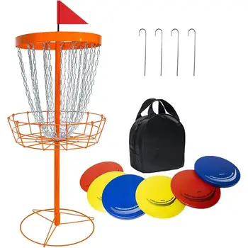 Portable 24-Chain Disc Golf Basket Set 1