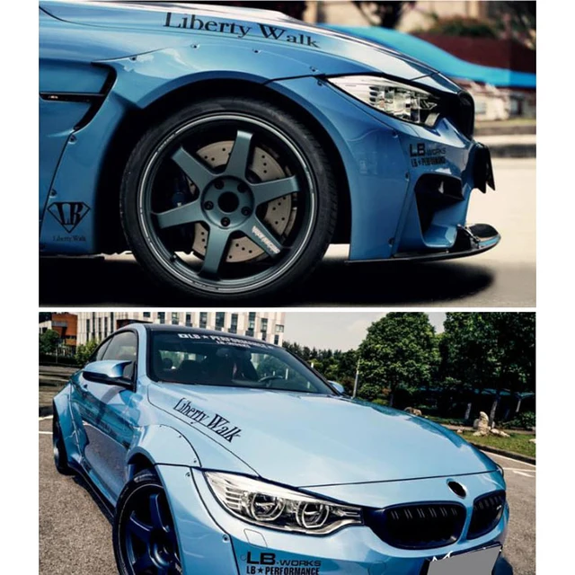 Performance Liberty Walk LB Rising Wide-bodied Modified Racing Bumper Sticker Reflective Car Window Hood Body Vinyl Decal 2