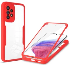 Double-Sided Full Protection Case with Screen Protector - 360° Coverage for Galaxy A26 5G (Red)