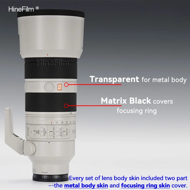 FE70-200 F2.8 GM2 렌즈 투명 스티커 70200GM2 커버 70 200 렌즈 스킨 랩 70-200 f2.8 GM2 맞춤형 투명 스킨