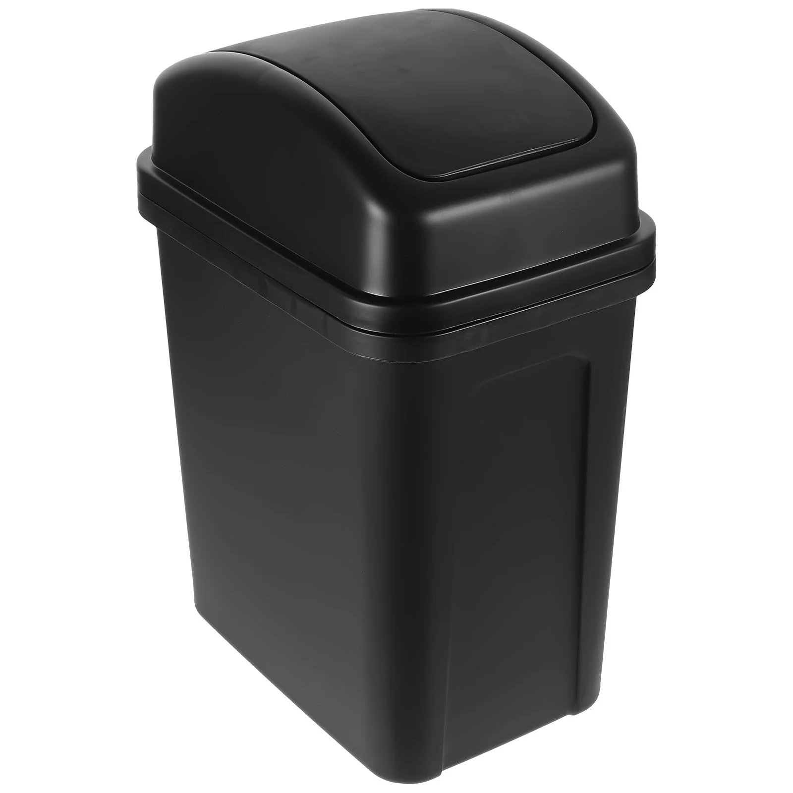 

Small Trash Can Lid 1.8 Gallon Thicken Plastic Garbage Can Slim Waste Bin Compact Rubbish Container Bucket Bathroom Kitchen