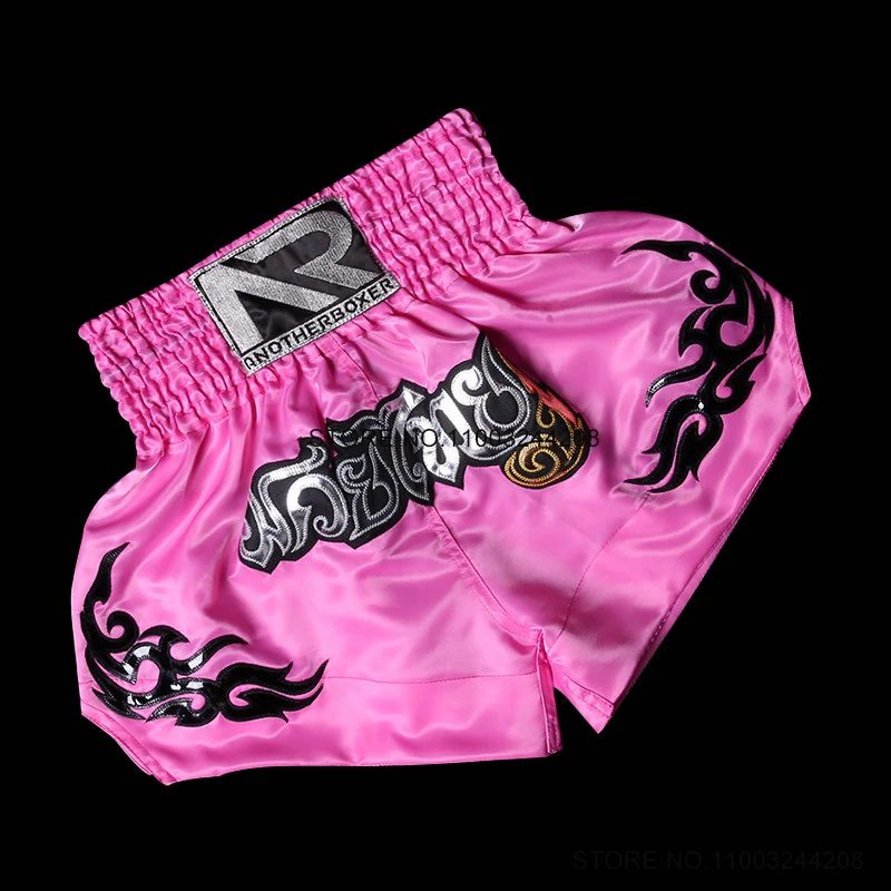 

Muay Thai Shorts Top Quality Boxing Shorts Women Men Child Embroidered Kickboxing Cage Fight Pants Martial Arts MMA Clothing