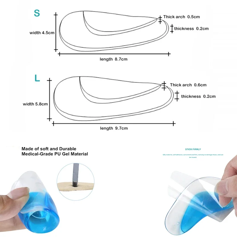 Kids Orthopedic Insoles for Children Shoes Inserts Baby Plantar Fasciitis Flat Feet Arch Support Orthotic Silicone Gel Insoles shoe insoles